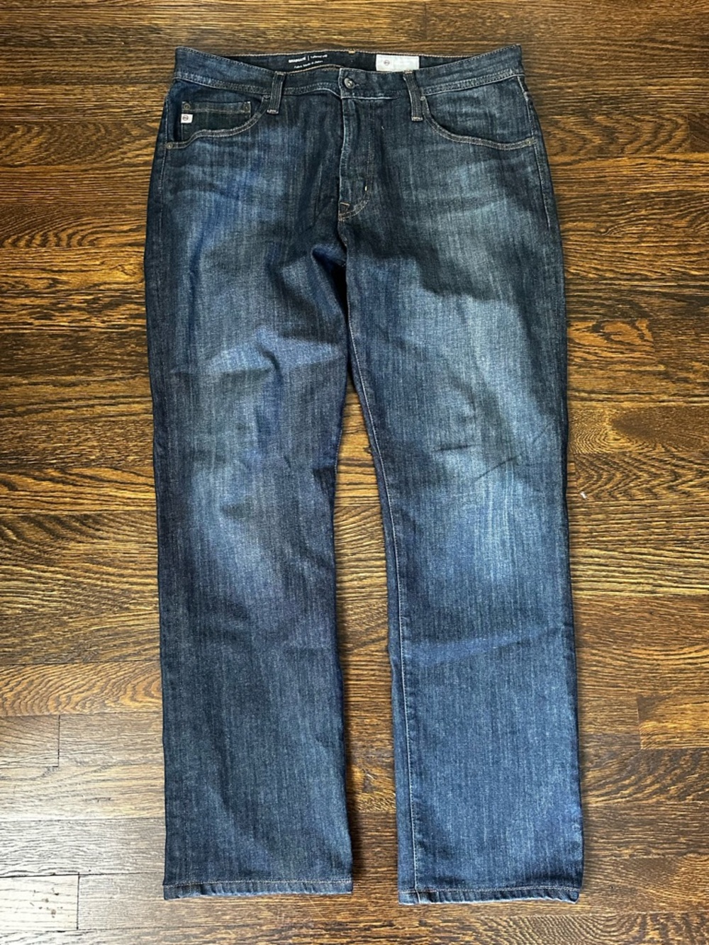 AG Graduate Tailor Men's Dark Blue Straight Jeans 34 x 34